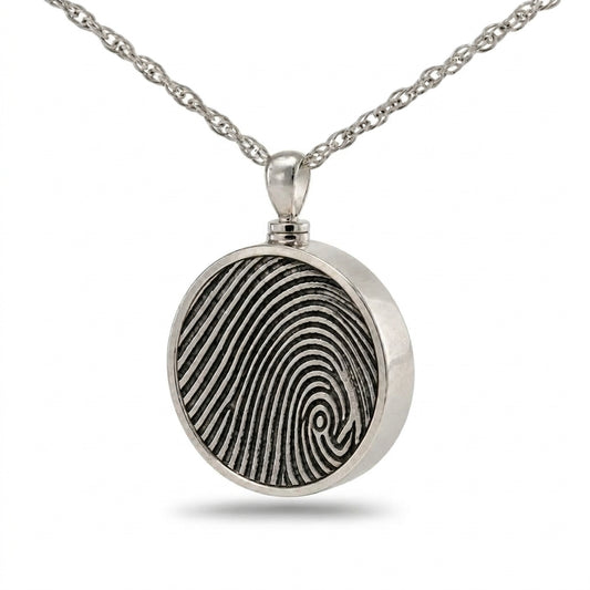 Life Treasured Steel Fingerprint Keepsake